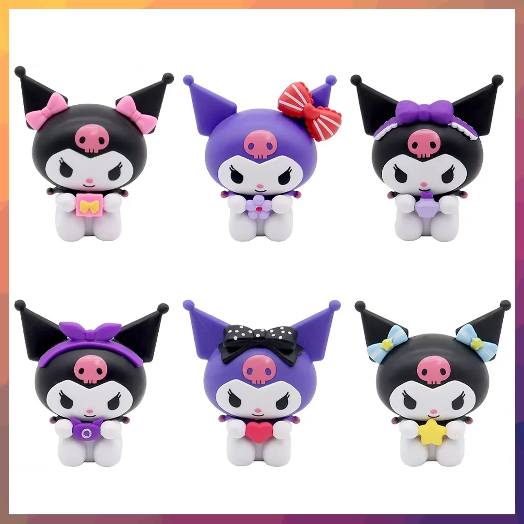 

Sanrio Action Anime Figures Series Multi-style Kingdom Kuromi 4-7cm Lovely Model Accessories Child Toys Birthday Gift