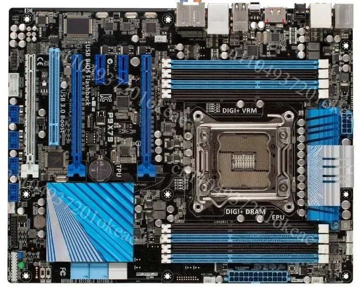 P9X79 X79 Motherboard LGA2011 Socket, Support E5-2680, 3960X CPU, Overclocking Mainboard for GPU Matching