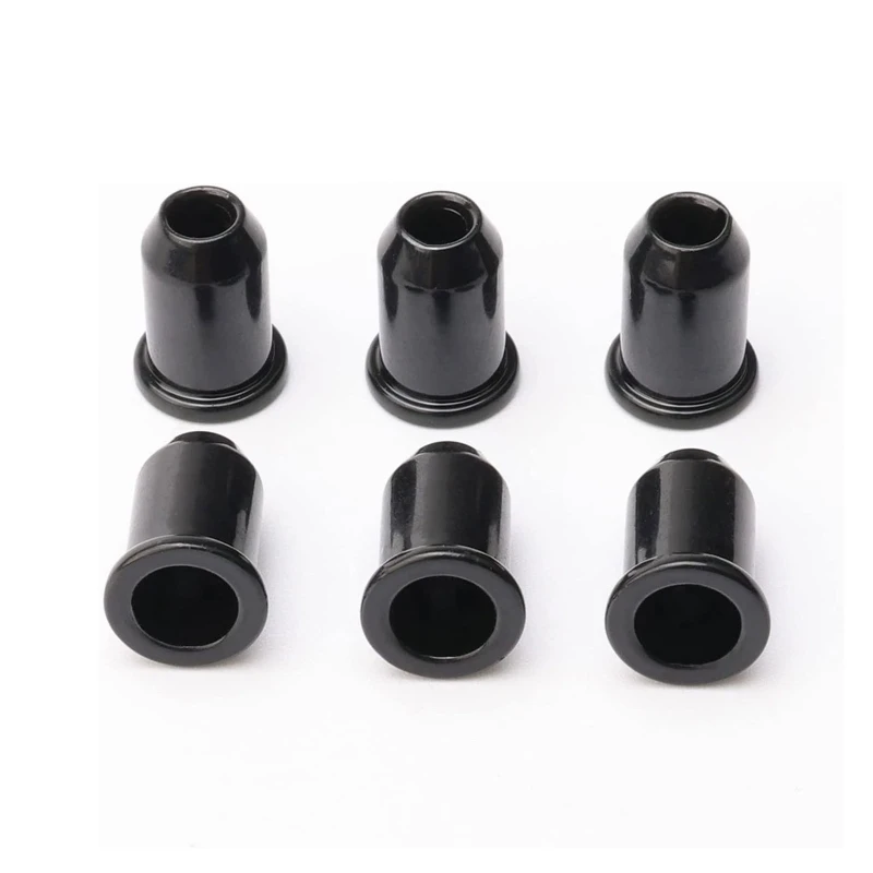 6Pcs/set Guitar String Caps Mounting Buckle Through Body Ferrules Guitar String Ferrules Bushing for Electrical Guitars