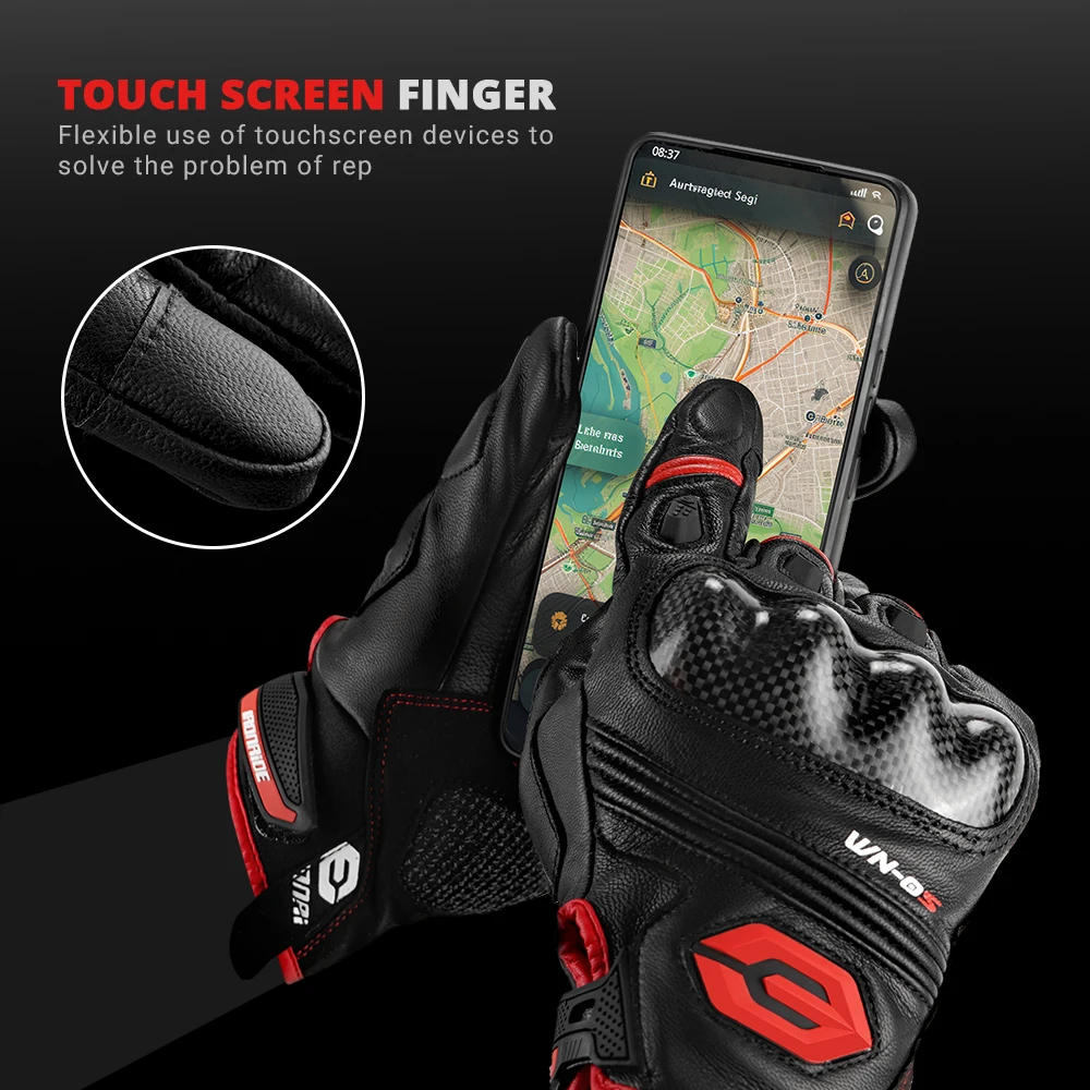 قفازات ركوب الدراجات النارية على الطرق الوعرة مضادة للسقوط ومعدات ركوب الخيل المضادة للتصادمات شاشة تعمل باللمس قفازات كاملة الأصابع قابلة للتنفس #3
