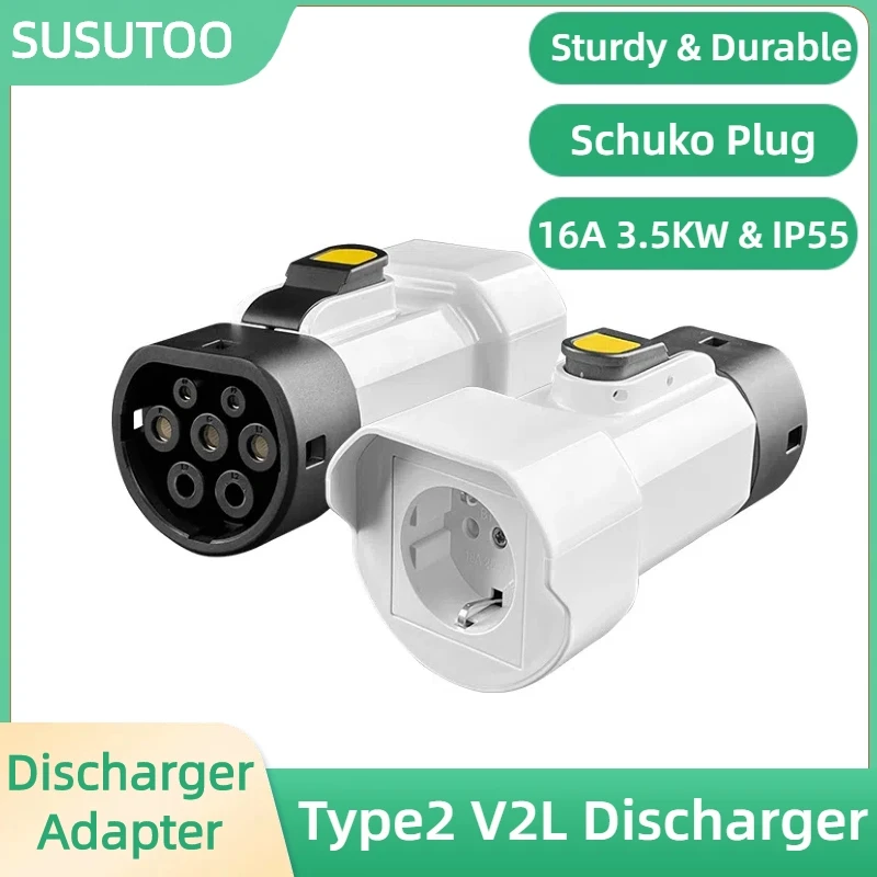 

For MG BYD GeelyEX5 Hyundai Xpeng Smart ZEEKR Jaecoo j7 Discharge V2L Vehicle to Load Type 2 V2L Discharger Type2 Car EV Adapter