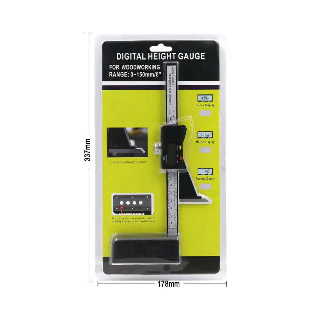 Accurate Digital Display Digital Height Depth Gauge For Precise And Accurate Measurements Wide