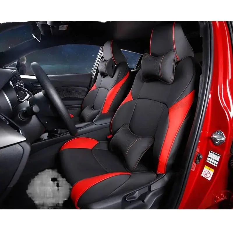 

Lsrtw2017 fiber leather car seat cushion cover for 2017 2018 2019 2020 chr black red c-hr accessories