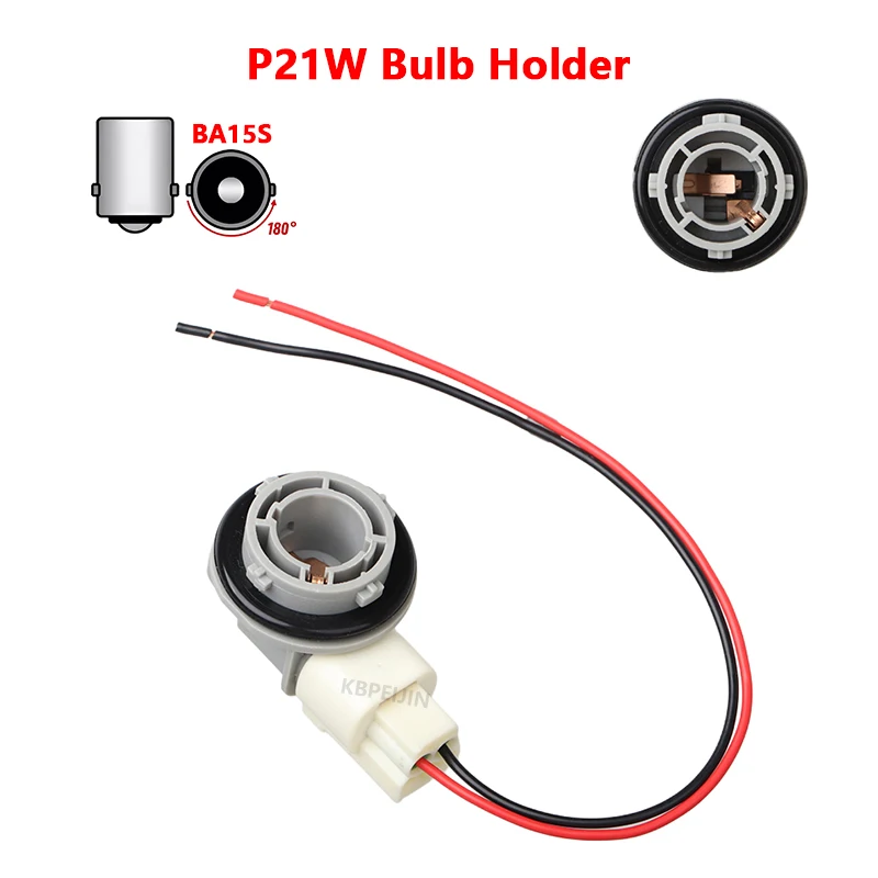 

For Chevrolet Captiva Turn Signal Light Socket Car Lamp Holder 1156 P21W Bulb Base Connector Accessories 1PC