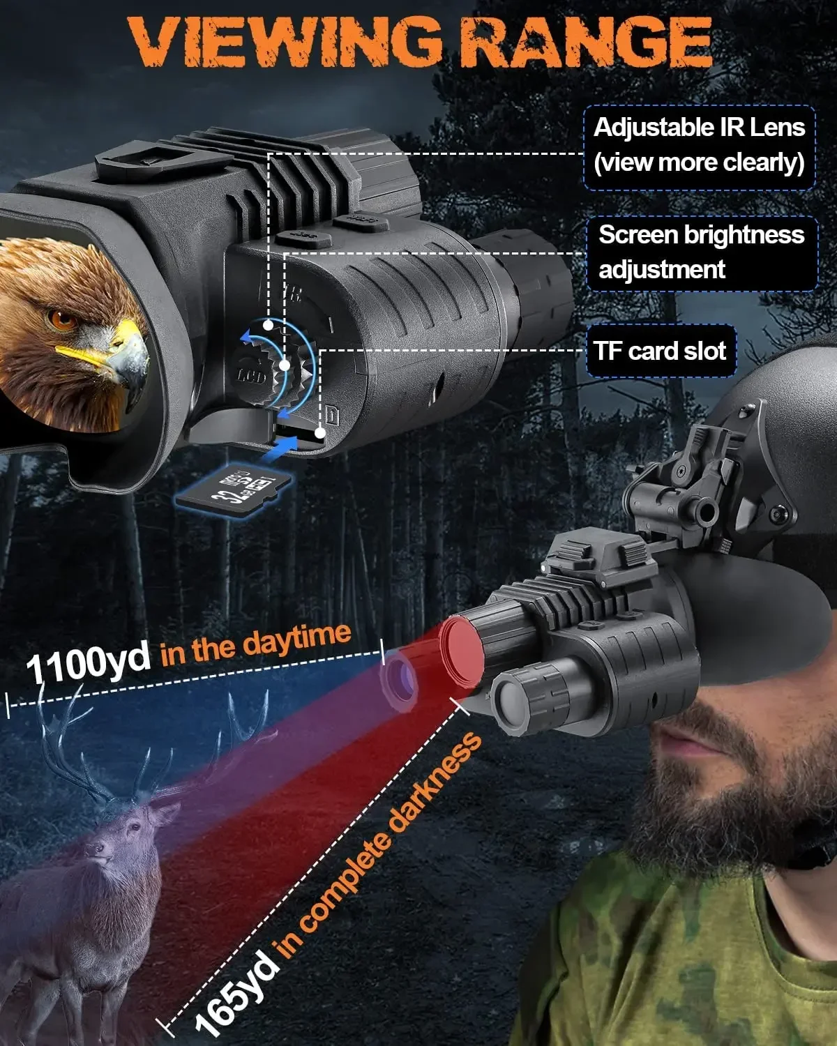NV-880 Night Vision 16MP HD 1080P Video Recording 3inch color display WI-FI Connected To The Computer Security and surveillance