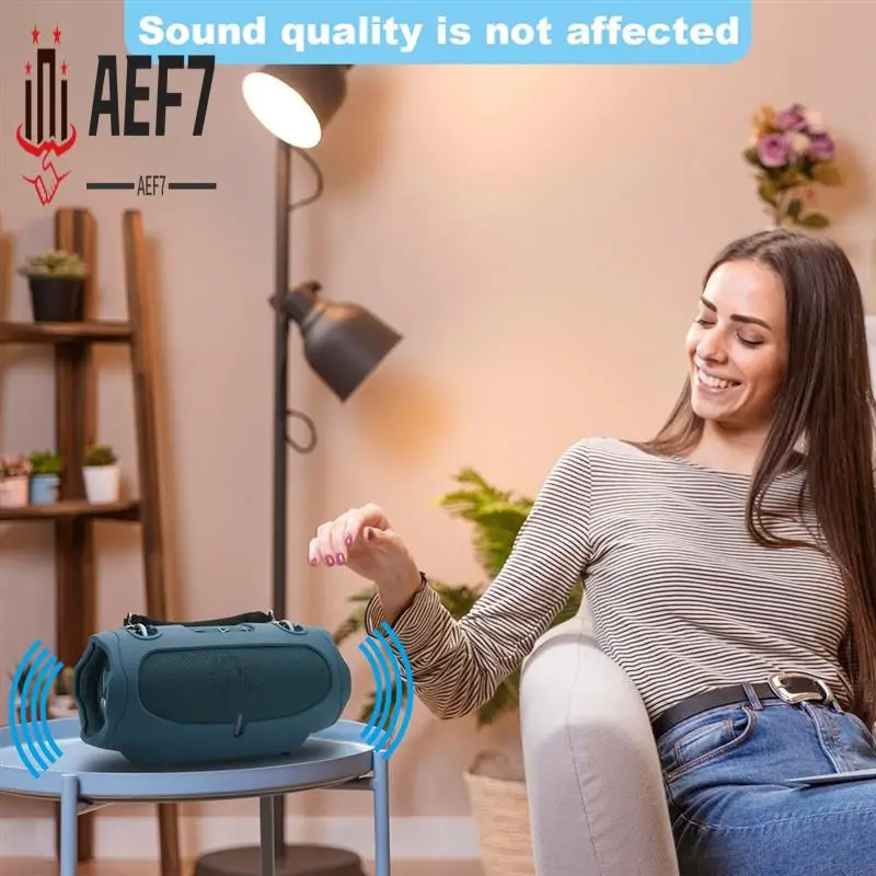 

AEF7-TXESIGN Speaker Silicone Protective Case Portable Travel Carrying Case With Adjustable Shoulder Strap For Xtreme4