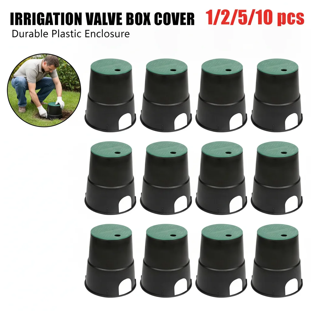 6-Inch Green Water Intake Valve Box Outdoor Water Meter Check Valve PVC for Garden Irrigation And Plumbing