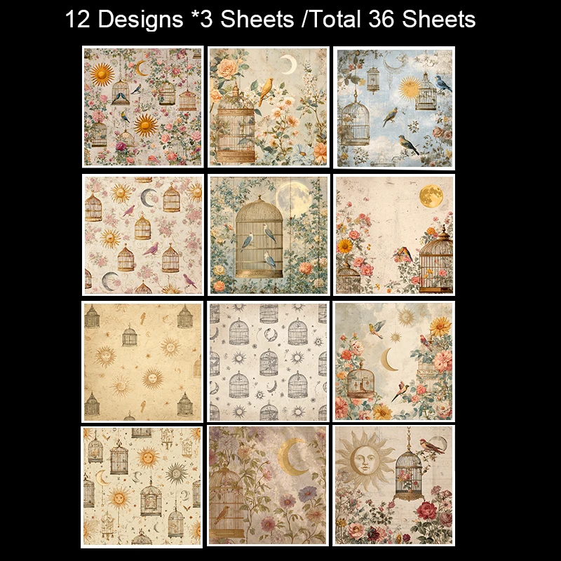 Kertas Origami & Scrapbooking 6x6 inci (36 Lembar): Pola Percikan/Tekstur Artistik untuk Pembuatan Kartu DIY & Scrapbooking Kreatif