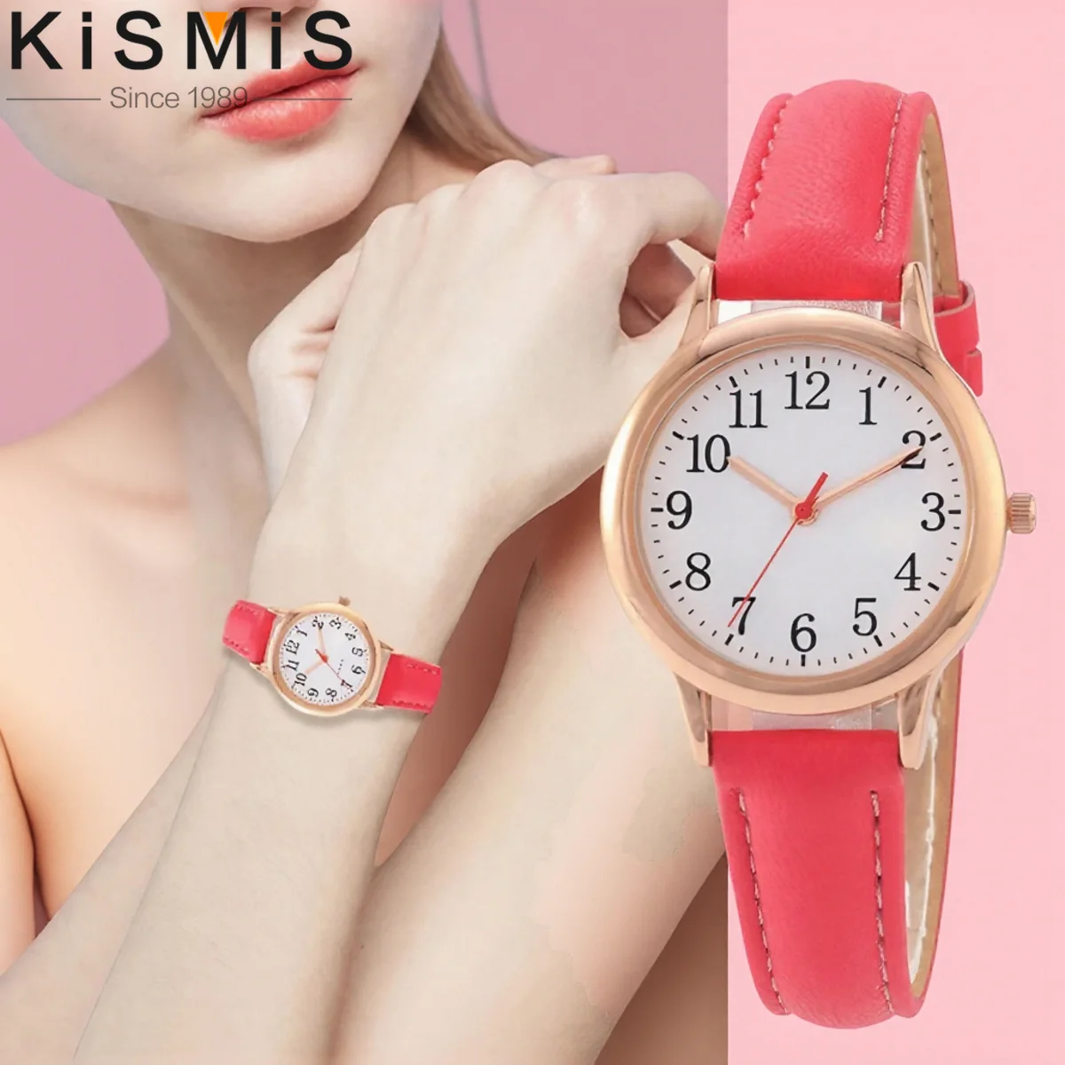 

Женские кварцевые часы, модные женские наручные часы, простой циферблат, тонкий браслет, легко читаемые цифры, водонепроницаемые повседневные часы для женщин