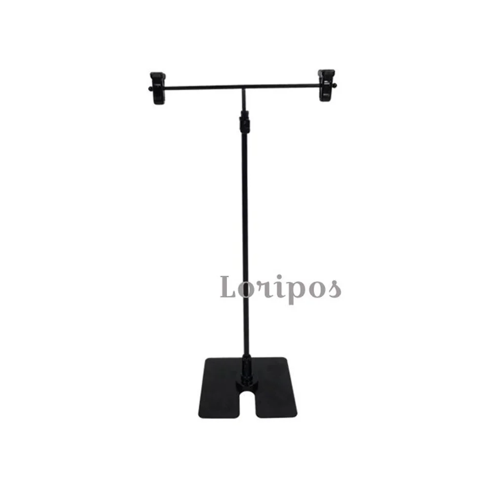 Pop Advertising Paper Banner Display Stand Adjustable H 30 To 50cm Black Metal Poster Clip Shelf Talker Desk Sign Display Rack