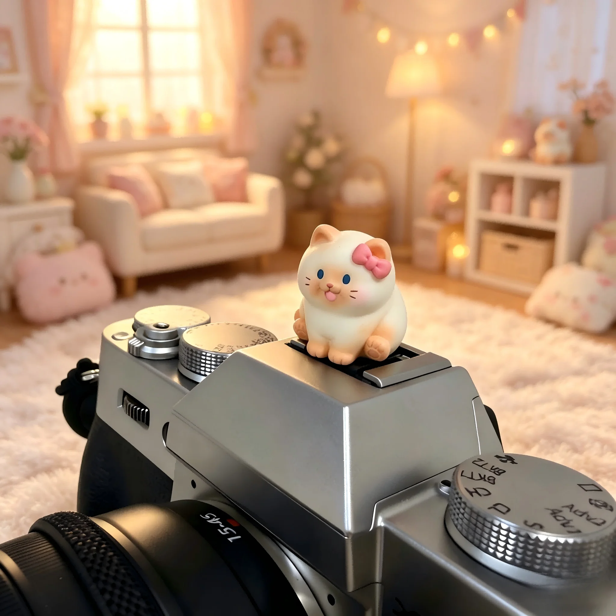 DIY Cute Kitten Series Hot Shoe Cover ABS Resin Dustproof for Canon R8 R50 Nikon Z30 Z50 Sony A7M4 Fuji DSLR Mirrorless Parts