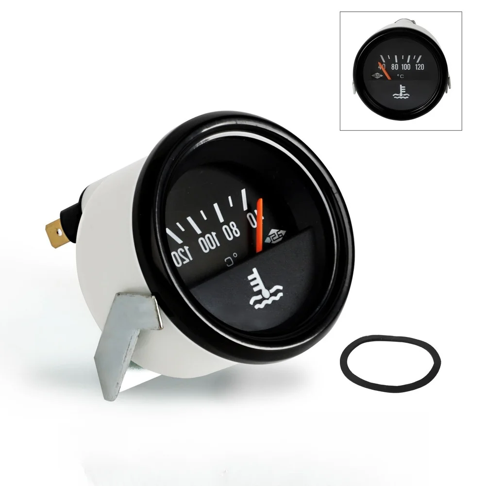 Auto Coolant Gauge 52mm Water Temp Gauge For Optimal Engine Performance Black Face Design Robust Construction Easy Installation