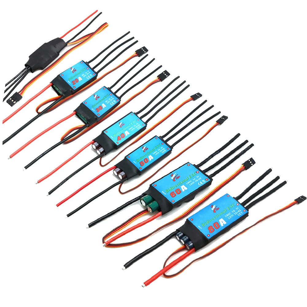 ZMR 12A/20A/30A/40A/50A/60A/80A ESC two-way brushless ESC for pneumatic underwater propeller of remote control vehicle