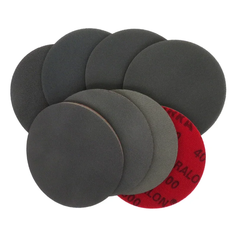 5 Inch Wet and Dry Mirka Sponge Sandpaper Flocking Back Velvet 180/360/500/600/1000/2000/3000/4000 Grit Abrasive For Grinding