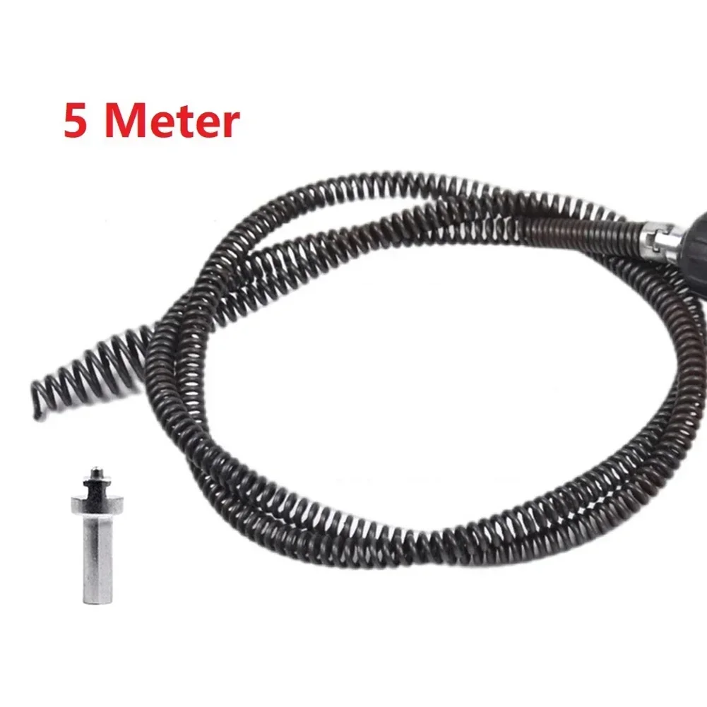 5 Meter Electric Drill Drain Dredging Spring Sink  Pipe Sewer Dredging Tool Set Household Cleaning Power Tools