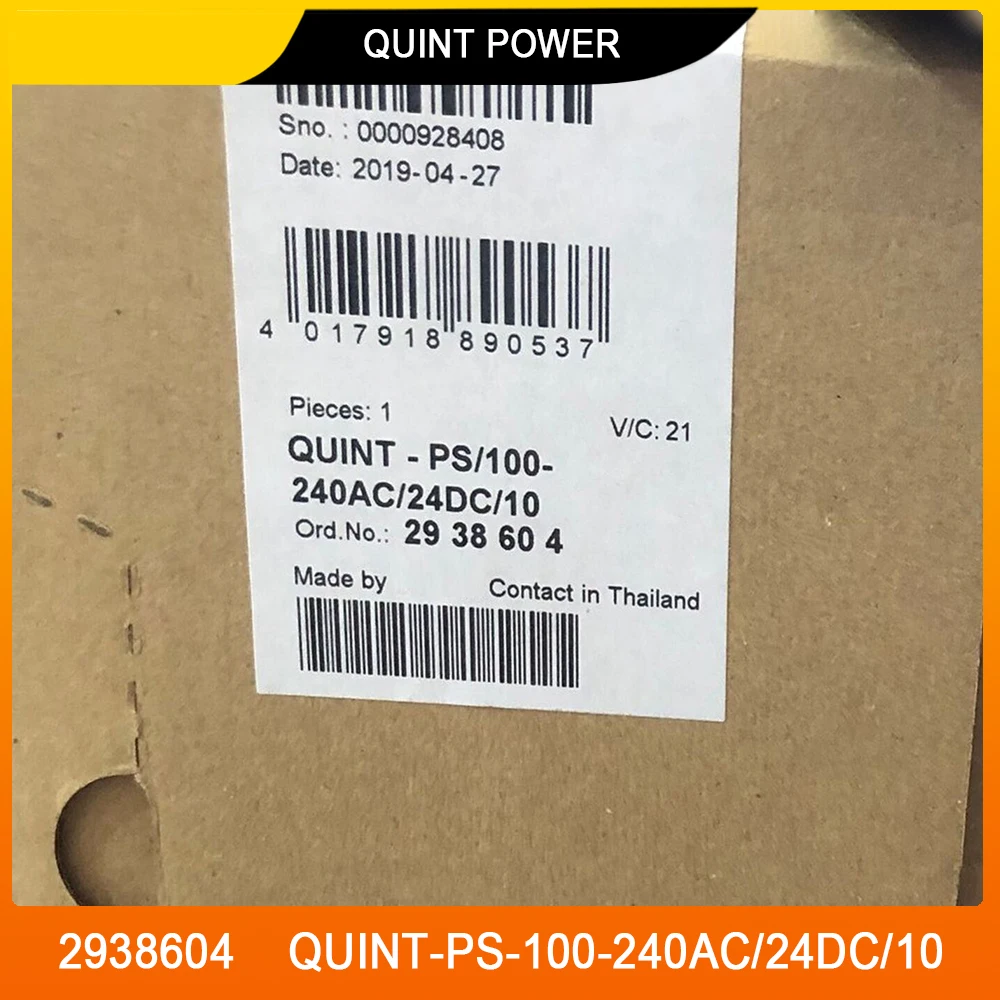 2938604 QUINT-PS-100-240AC/24DC/10 QUINT POWER 24VDC/10A For Phoenix Switching Power Supply