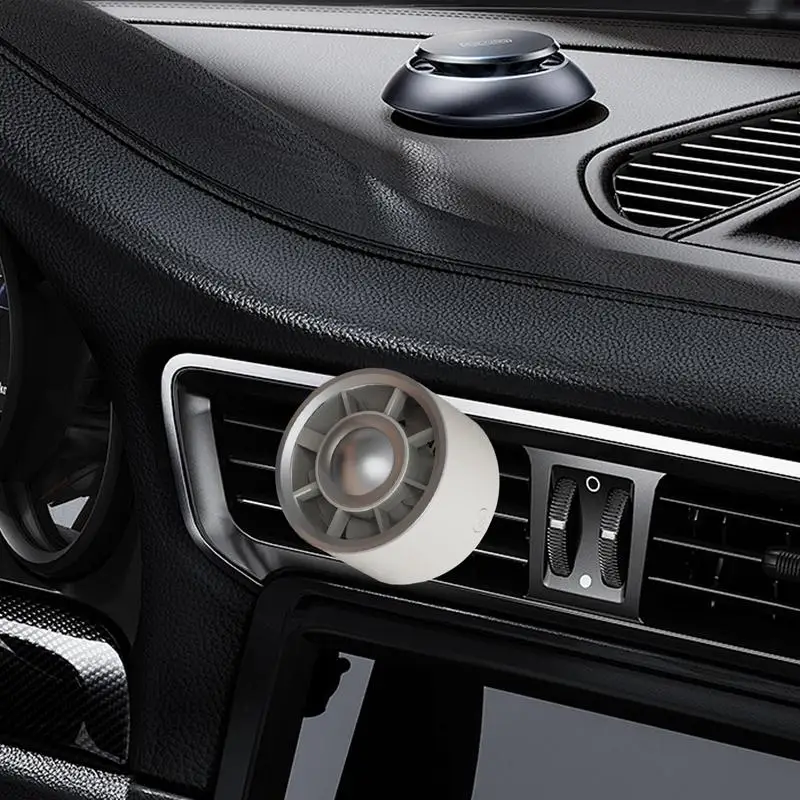 New Car Mini Fan Car Cooling Fan USB Car Air vent clip small Fan With Ambient Lighting 3 Speeds Adjustable Electric Powerful Fan view 2