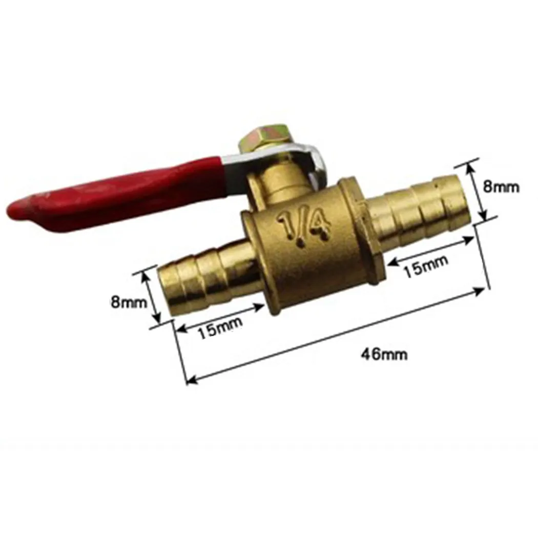 1 Pc Ball Valve Shut-off With Water Fuel 6/8/10 / 12mm Brass Commercial Use，Home Improvement，Plumbing Fixtures