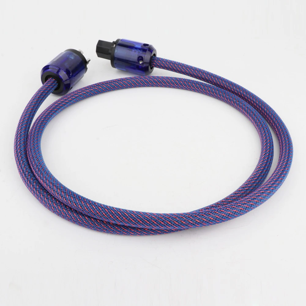 Cabo de alimentação ac de cobre hi-end, áudio hifi, eua/ue, cabo de alimentação de cobre puro com conector de tomada de alimentação P-037E/P-037