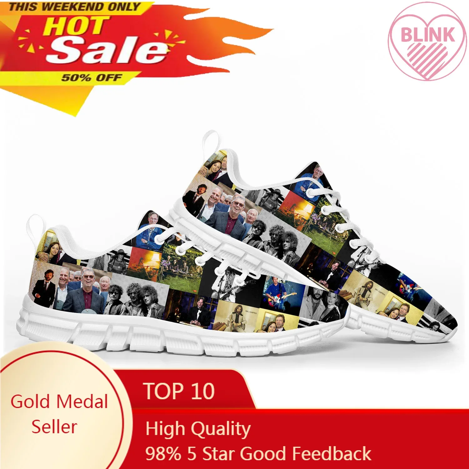 Eric Clapton rock musician guitar Sports Shoes Mens Womens Teenager Kids Children Sneakers Custom High Quality Couple Shoes