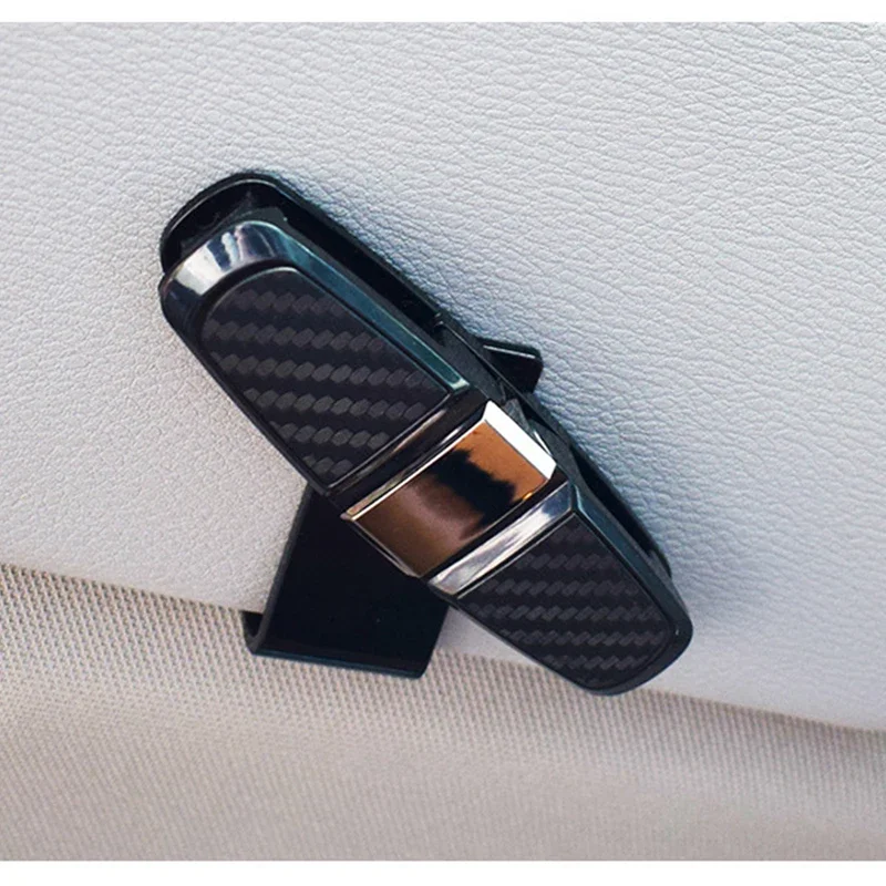 Universal Sun Visor รถคลิปแว่นตาแว่นตากันแดดผู้ถือกรณี Fastener Cip คลิปแว่นตา Ticket Card Clamp