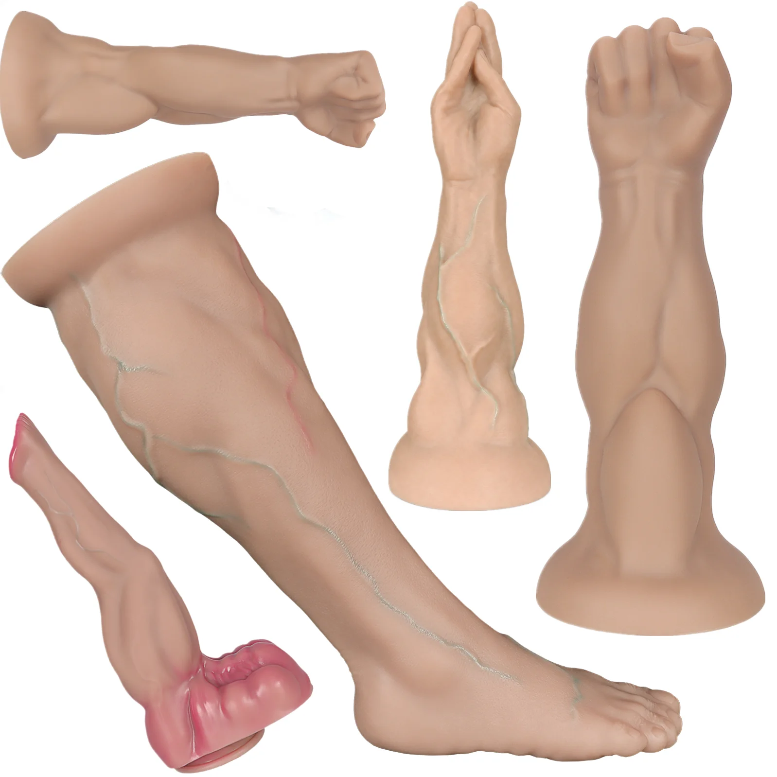 NEW Huge Anal Plug Thick Arm Buttplug Silicone Suction Cup Veins Texture Palm Dildo Adult Sex Toy For Women Gay Masturbation