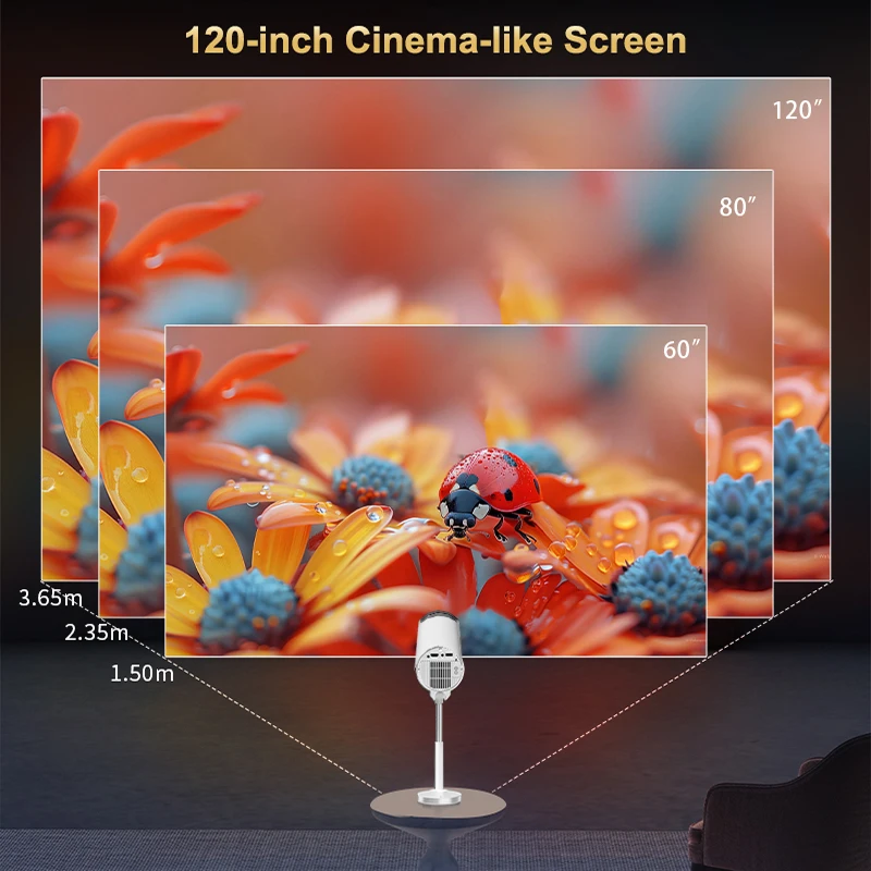 جهاز عرض Touyinger Everycom X9 Pro Mini 1080 عالي الدقة 4K أندرويد 13 تلفزيون فيديو بلوتوث أجهزة عرض مسرح منزلي متعاطي المخدرات التركيز التلقائي