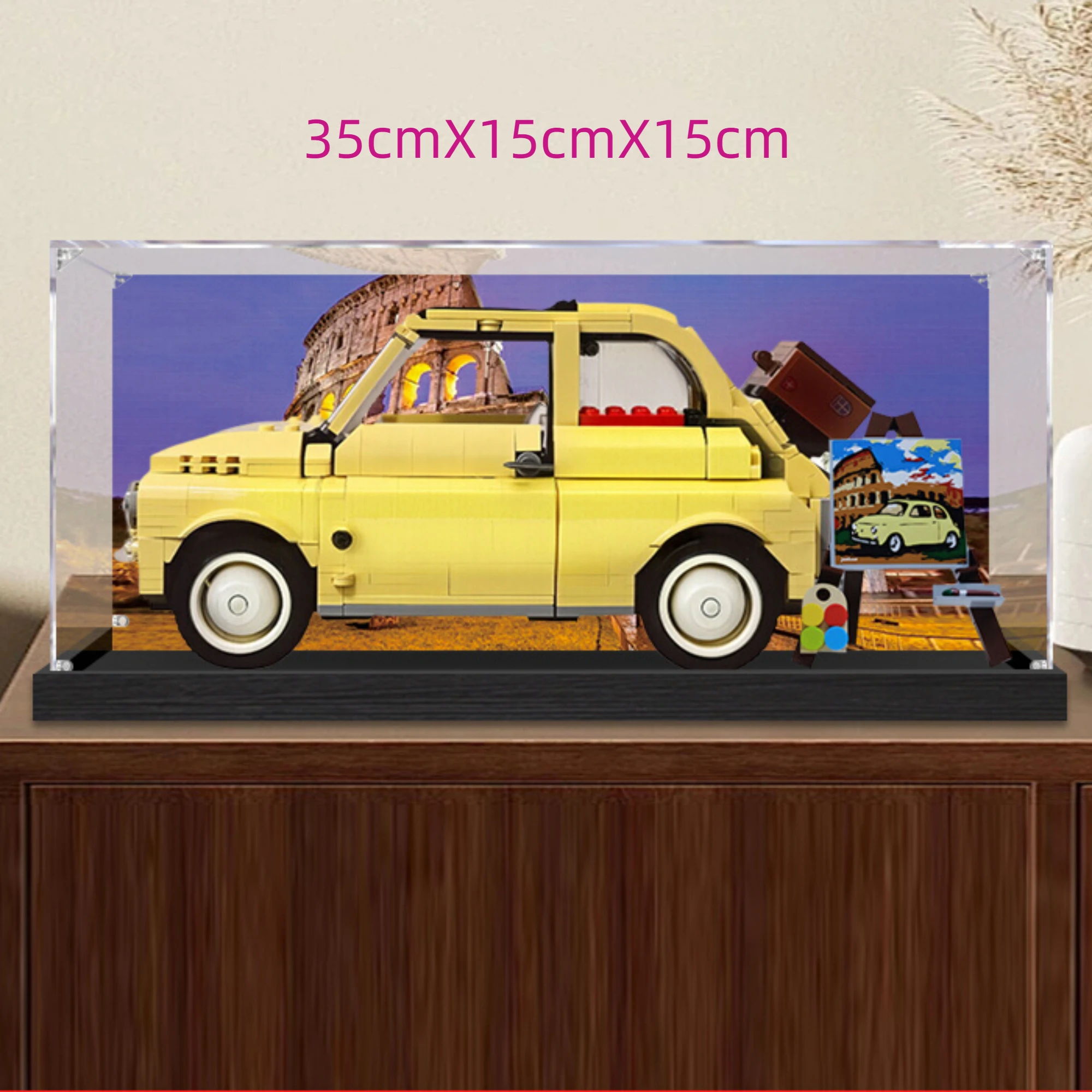 

Подходит для коробки дисплея Fiat 500 Lego 10271. Прозрачная органическая доска высокой четкости, пылезащитный чехол для строительных игрушек