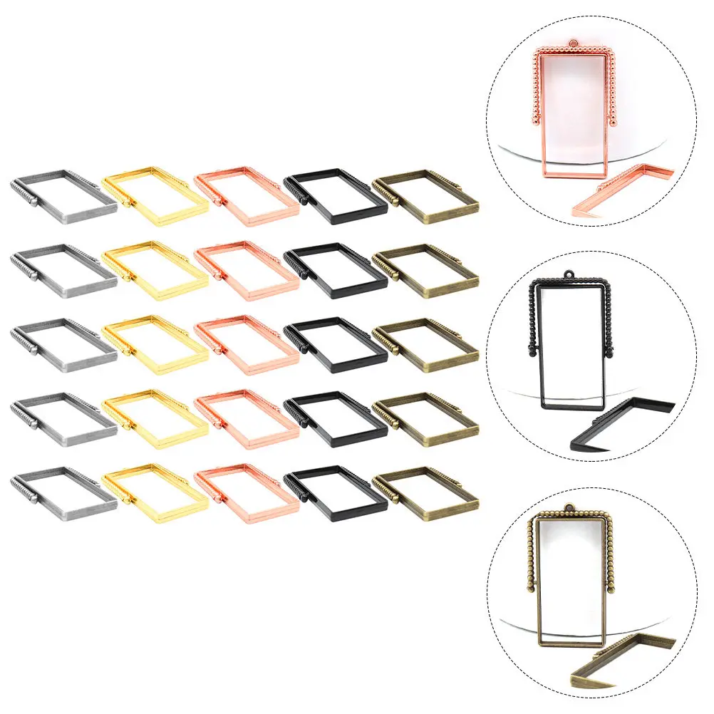 

25 шт. оправ для ювелирных изделий из сплава для изготовления украшений, подвесок и шармов из эпоксидной смолы, для рукоделия