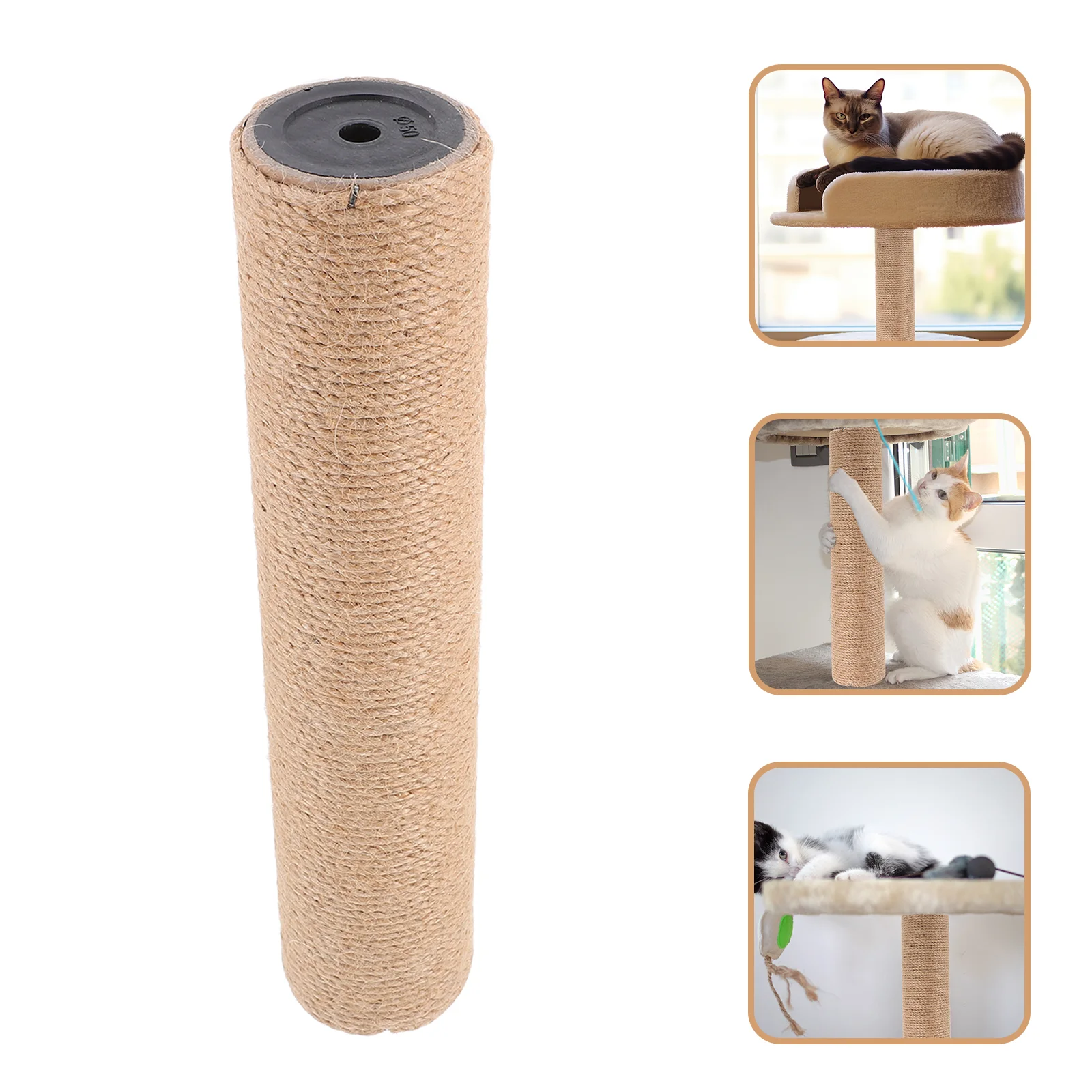 

Replacement Cat Scratching Post Claw Scratcher Pole Decorative Kitten Jute Rope Climbing Frame Accessories Indoor