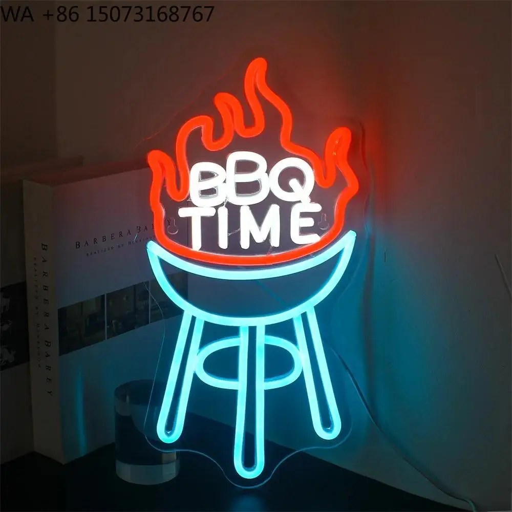 Custom IP65 LED Neon Sign for Barbecue Restaurant Home Party & Family Gathering Man Cave & Bar Art Decor for Indoor Outdoor Use