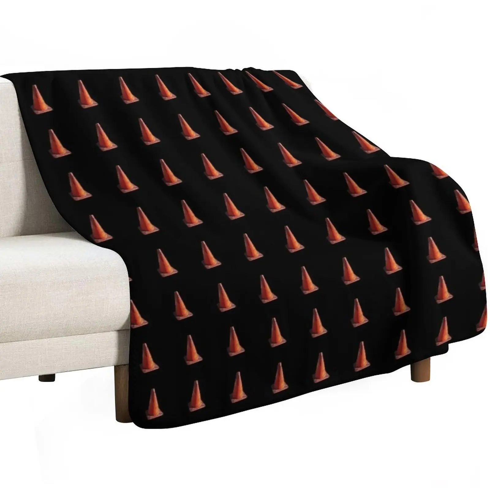 Orange Traffic Cone Throw Blanket Sofa Quilt christmas gifts Large Flannels Loose For Sofa Thin Blankets