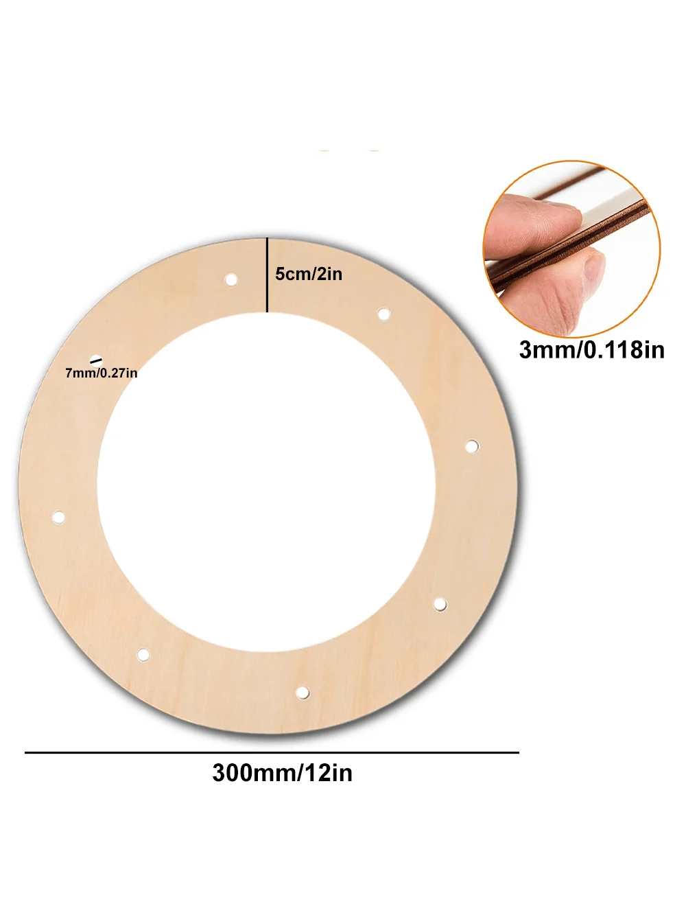 2/4/8 قطعة إطارات إكليل خشبية للحرف اليدوية غير مكتملة حرف خشبية الأزهار هوب خواتم DIY بها بنفسك عيد الميلاد جارلاند الخشب معلقة الديكور #2