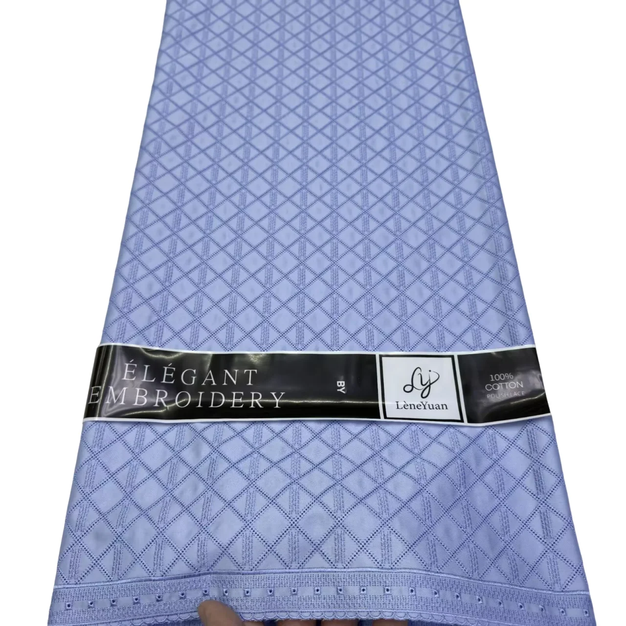 

Hot Sale Pure Blue Swiss 100% Cotton Lace Fabric 2025 High Quality 5Yards African Dry Lace Fabric For Women Party Dresses Sewing