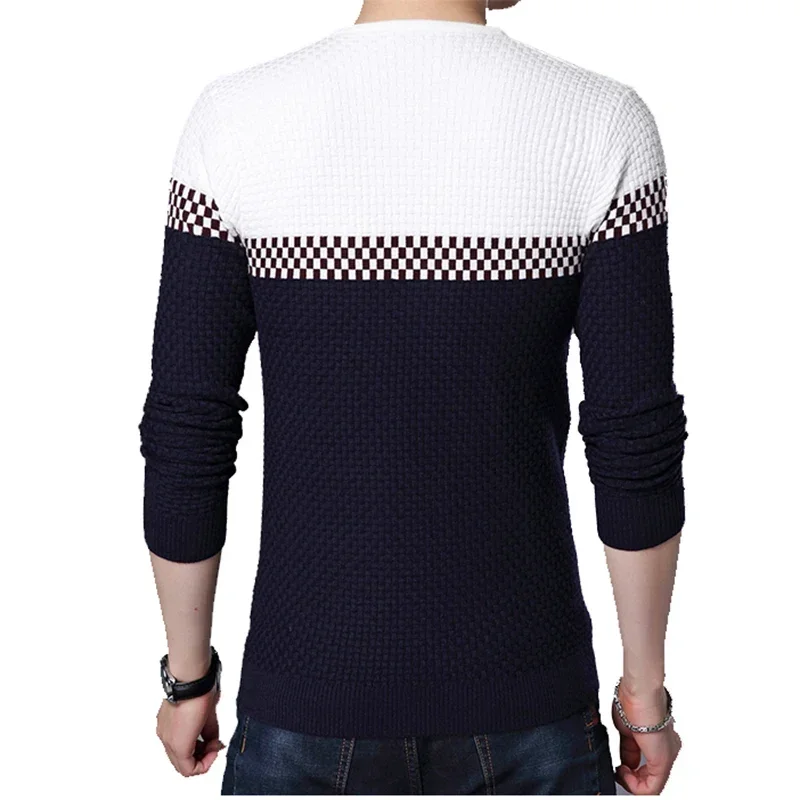 Men Brand Sweater  Sweater Business Leisure Sweater Pullover V-neck Mens Fit Slim Sweaters Knitted for Man