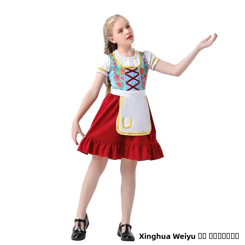 Set di abbigliamento per festival della birra di vendita caldo Bajiaoli National Madre Figlia Dr Outfit Abbigliamento da donna per spettacoli teatrali etnici