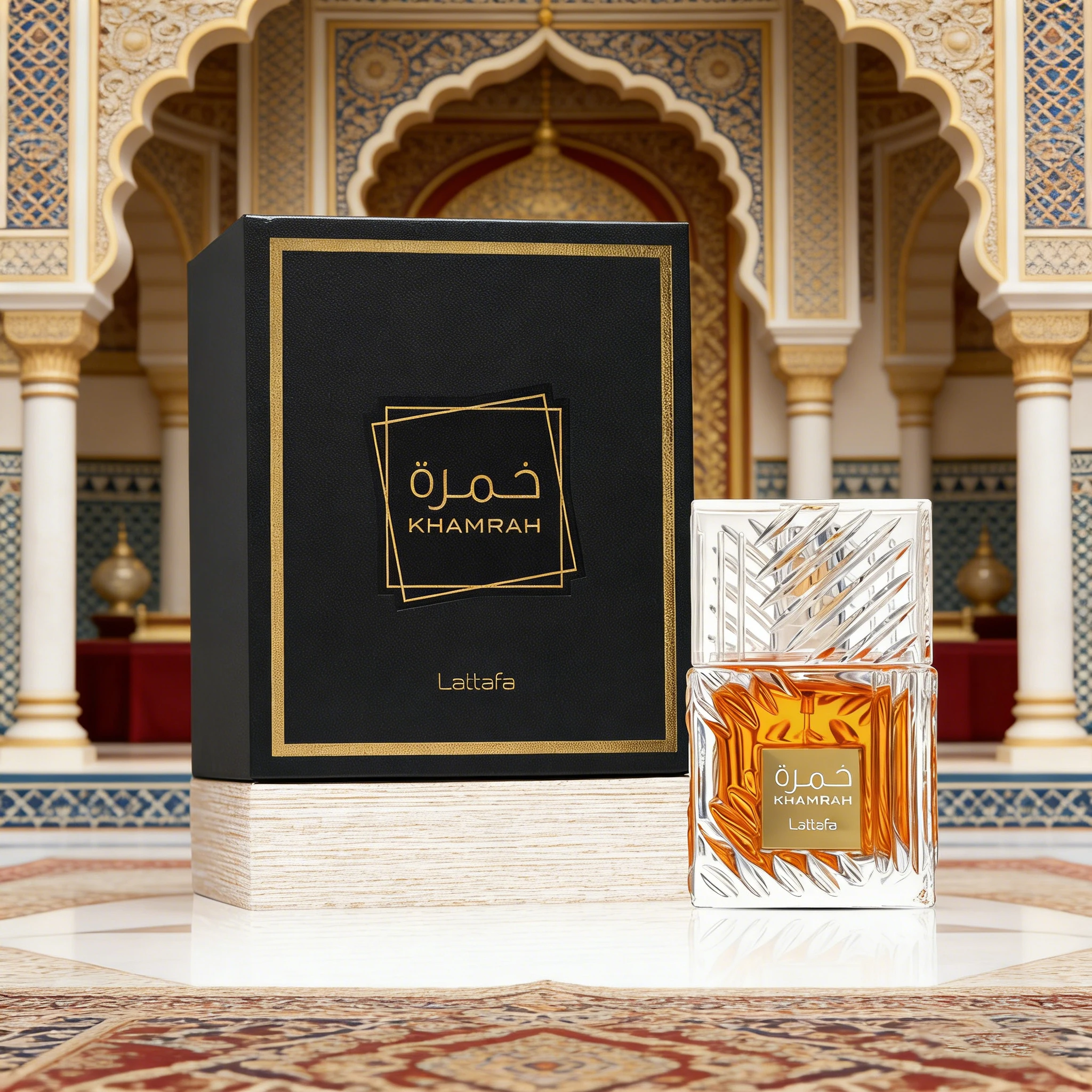 

Lattafa Khamrah Vanilla Warm Spicy Amber Cinnamon Eau de Parfum Long-Lasting Fragrance for Unisex 3.40 Ounce Cologne Portable