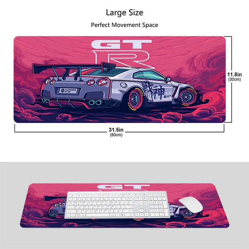 Non-slip Mousepad Super Coupe Locking Edge Mouse Pad Pc Gamer Carpet GTR Rubber Computer Deskmats Custom Design XXL Keyboard Mat