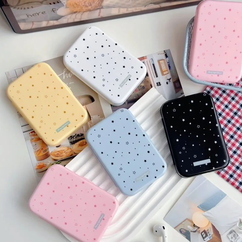 Starry Sky DIY Simple Portable Contact Lens Case Contact Lenses Companion Care Box Colored Lens Storage Container Case