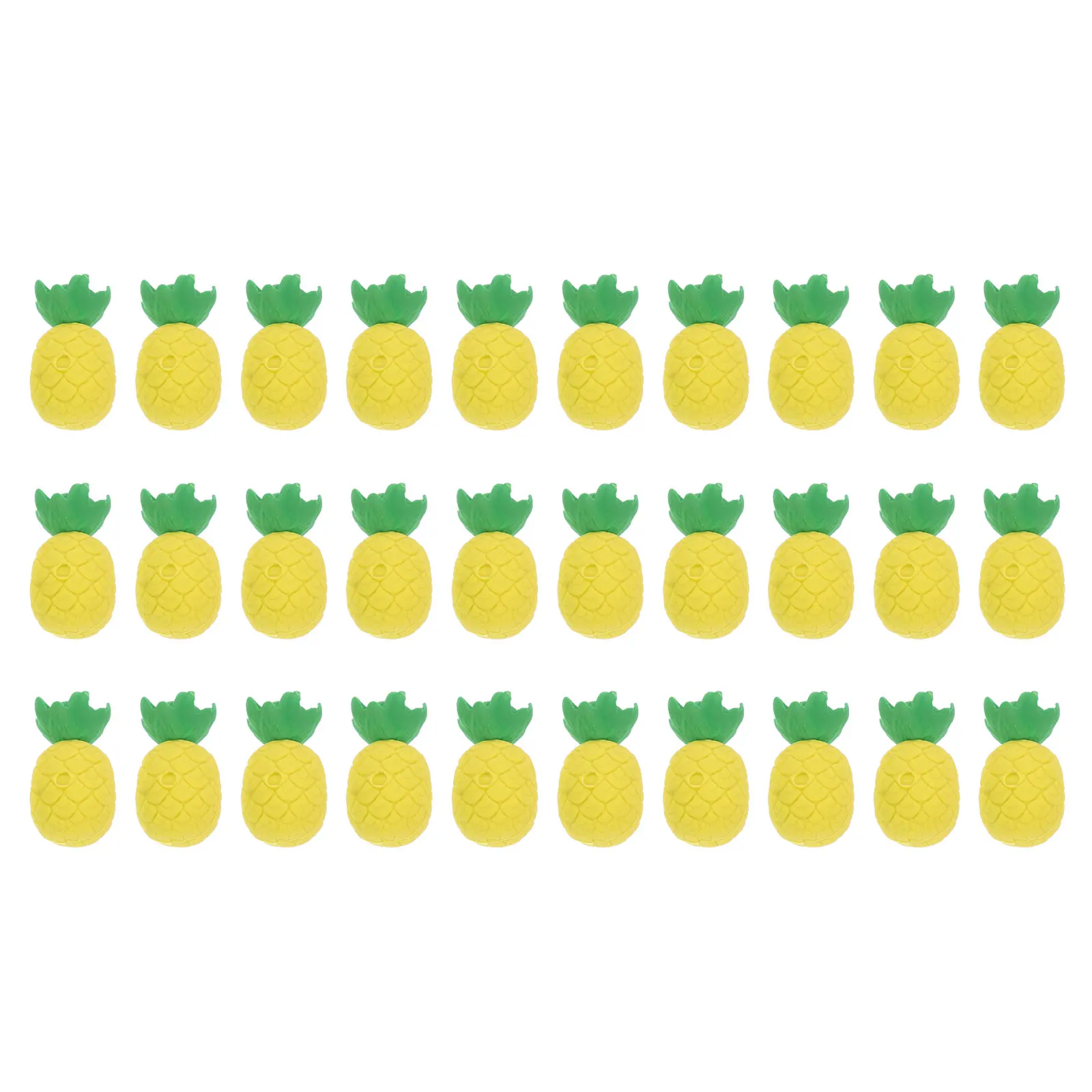 30pcs Bulk Pineapple Eraser For Kids School Students Tpr Fruit Shaped Erasers Classroom Prizes Stationery Supplies Pencil Rubber