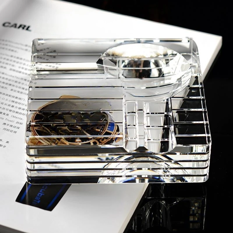 Crystal glass cutting, cigar ashtrays, office business