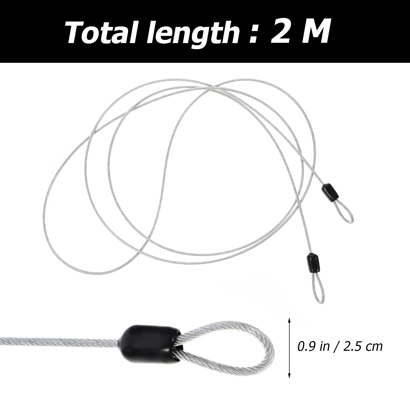 3pcs 2M 50M Long Braided Stainless Steel Wire Rope For Cable Railing Stair Aisle Projects Corrosion Resistant Hard Rope