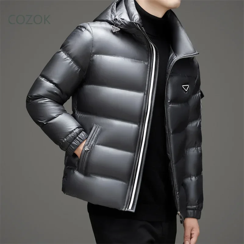 COZOK Short Down Jacket Duck Down Padding Designer Clothes Men Lightweight Padded Jackets Warm Man Winter Coat Padded Jacket