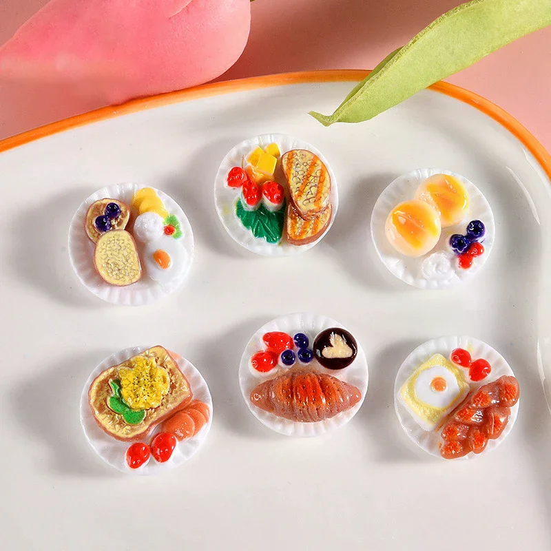 6 قطعة/المجموعة بيت الدمية المشهد الحلي DIY مصغرة المشهد الجنية حديقة الديكورات اكسسوارات دمية صغيرة ديم سوم طبق #4