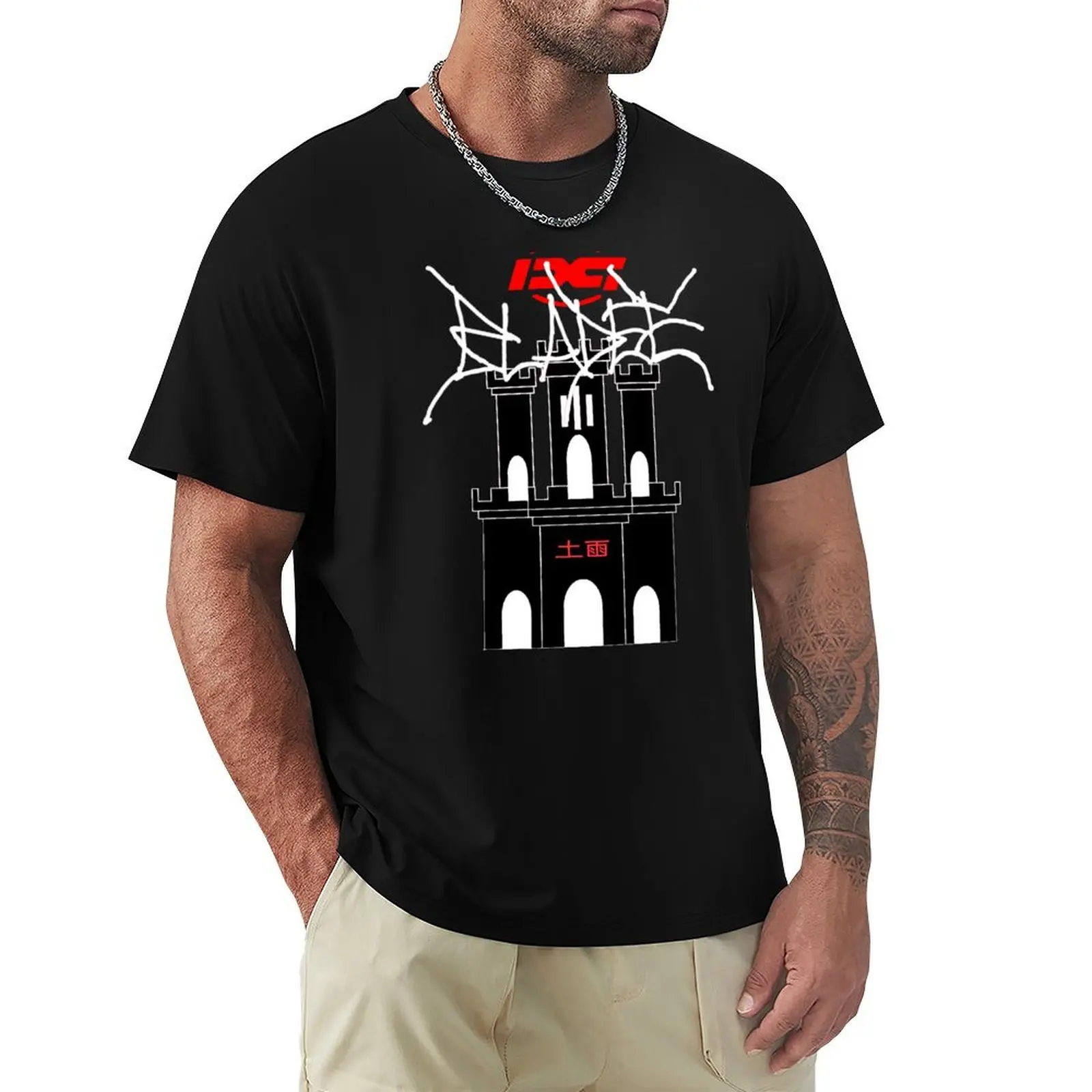Bladee Drain Gang Red Light Castle logo T-Shirt Comfort Stretch Tee Shirt