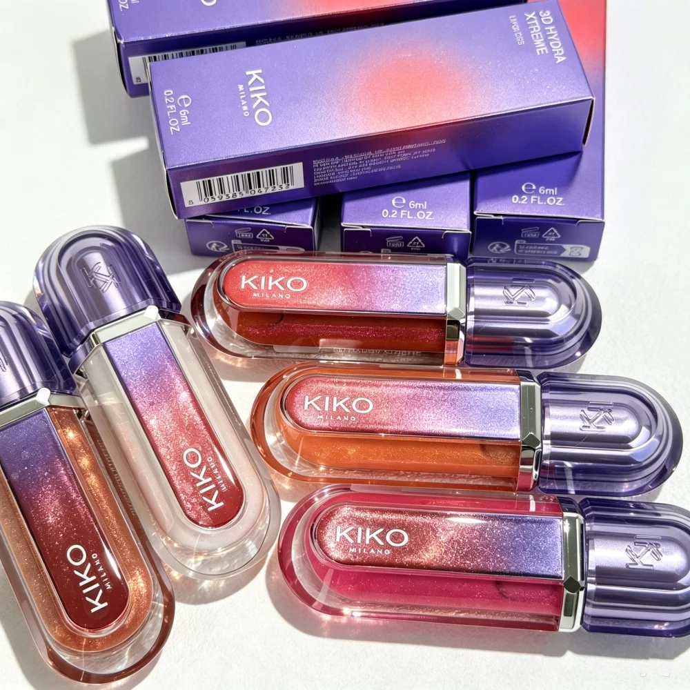 New KIKO MILANO Llimited Edition 3D Hydra Lip Gloss Plump Lip Glaze Mirror Transparent Non Fade Lipstick Nature Hydrate Cosmetic