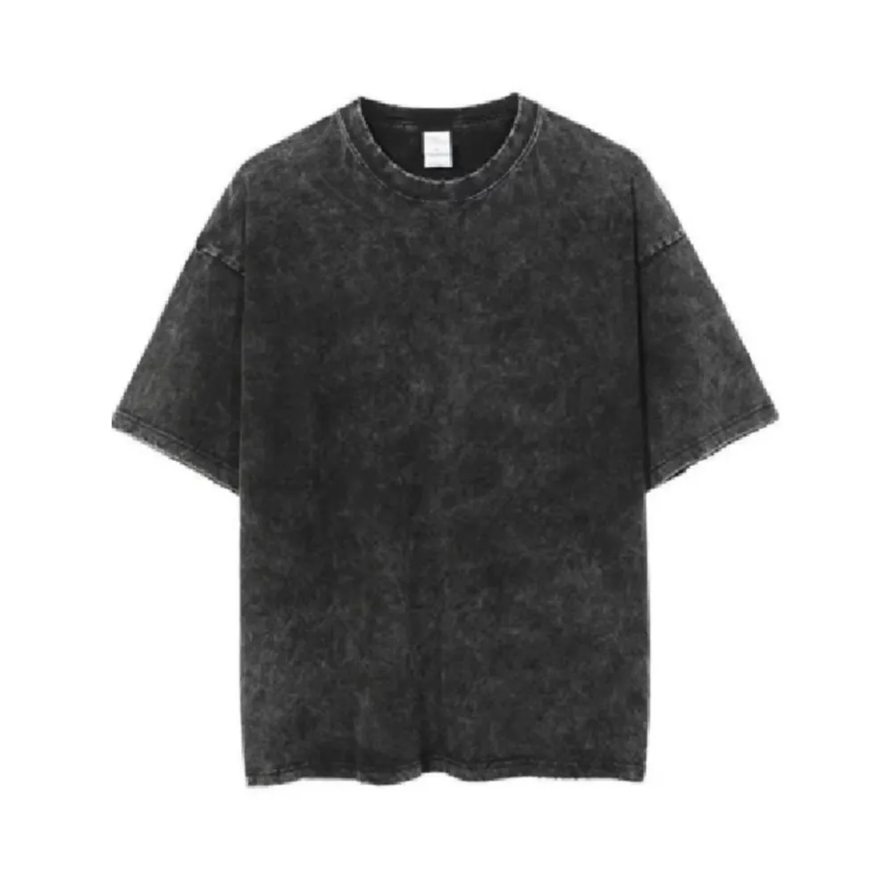 Vintage-gewaschene T-Shirts, Oversized Hip-Hop T-Shirts, Streetwear, Kurzarm, Schwarz, für Männer/Frauen, Oberteile, Baumwolle, Unisex-T-Shirts – Detail 4