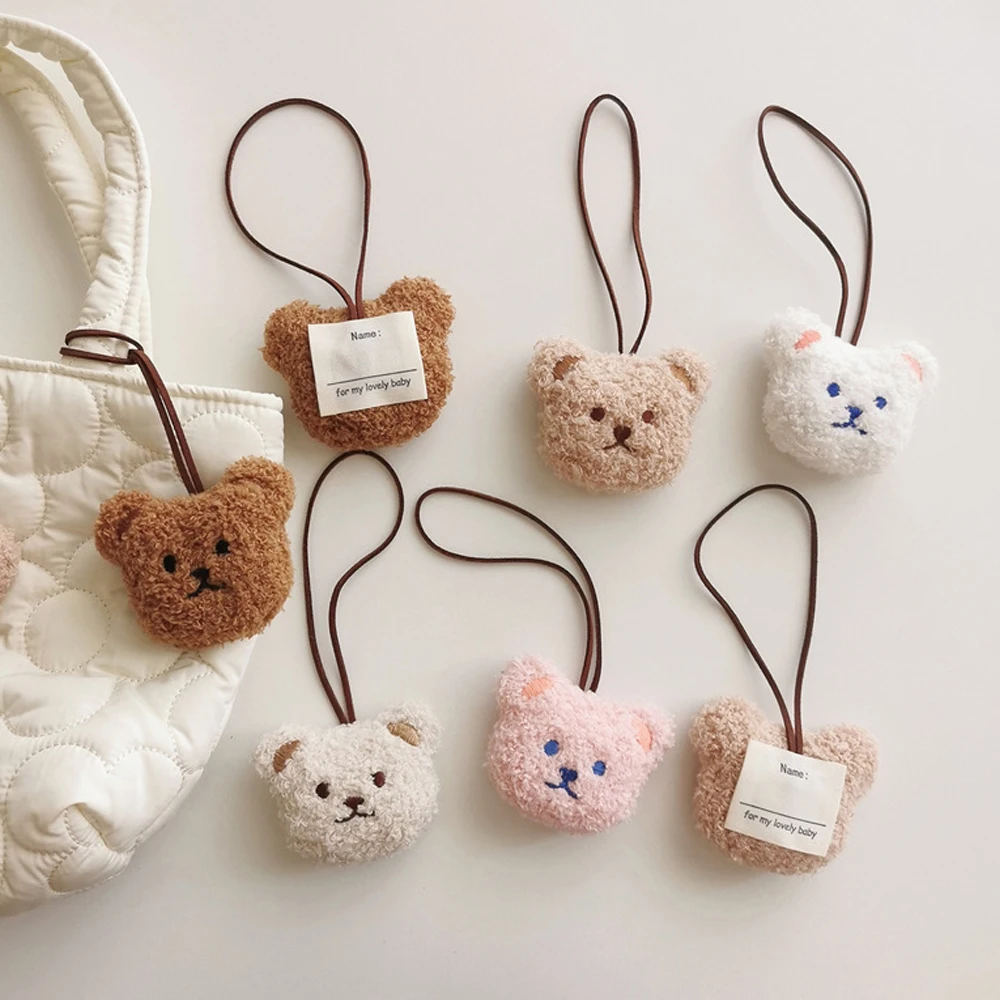 Kawaii Plush Bear Keychains Cartoon Animal Keyrings Cute Bag Ornaments Accessories Friend Gifts Pendant Souvenir Trinket