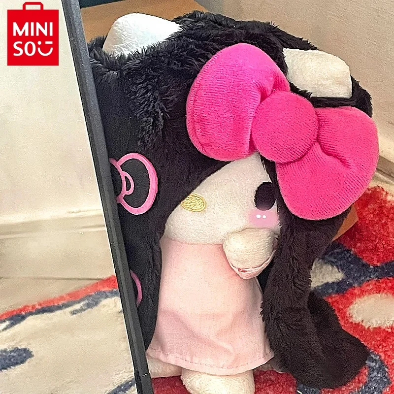 Miniso Sadako Hello Kitty Doll Black Leather Pendant Hawaiian Bag School Bag And Pendant Series Co Branded Authentic Edition