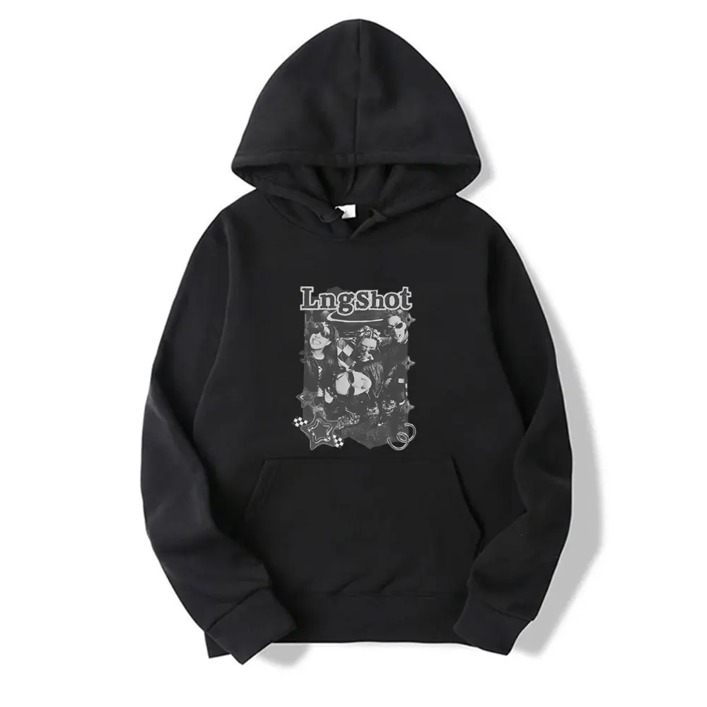 

Lngshot Graphic Hoodie Men Women Clothing Kpop Fashion Trend Streetwear Male Vintage Casual Hoodies Unisex Fashion Sweatshirt